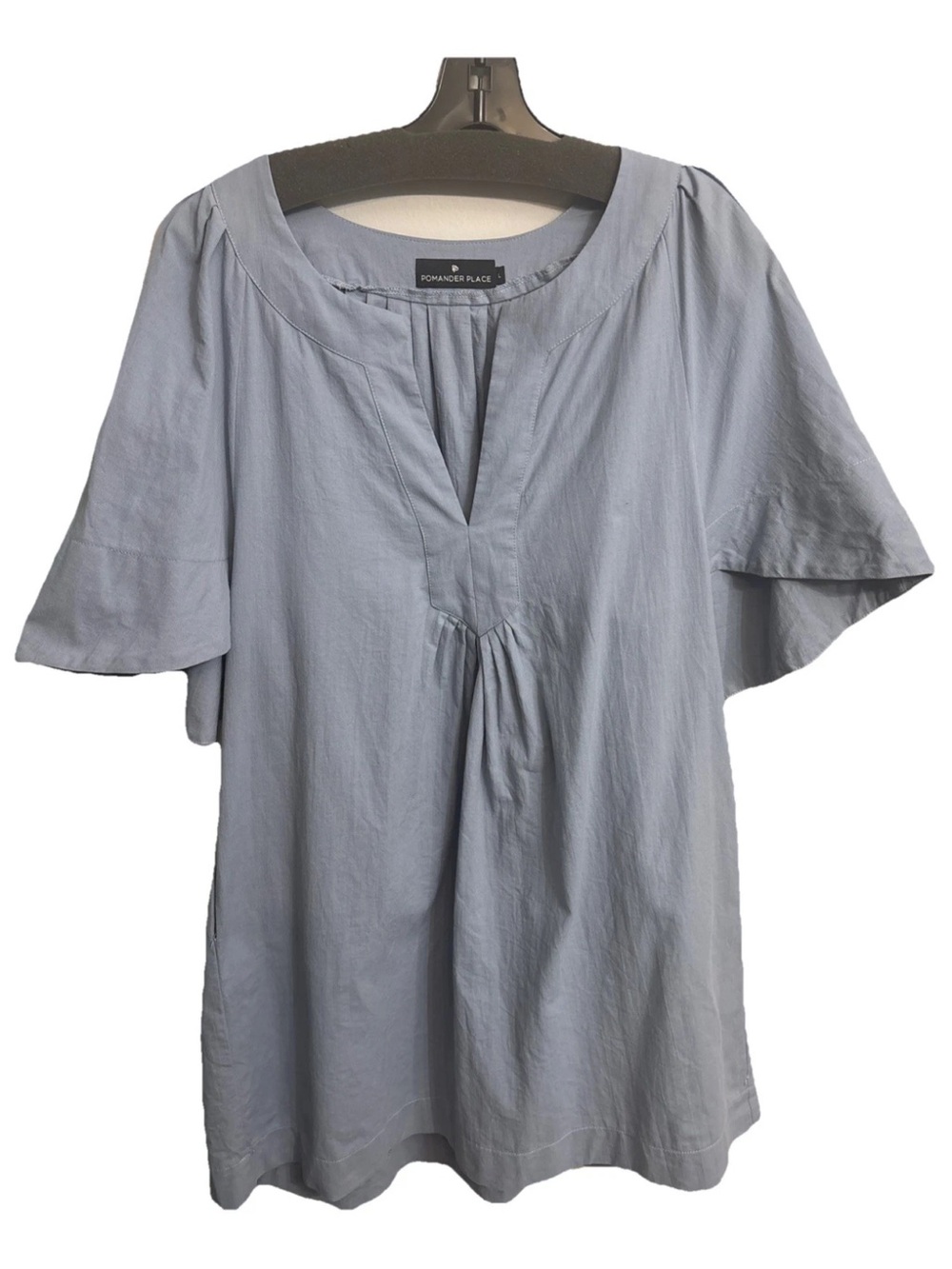 Tuckernuck Pomander Place Finley Flutter Sleeve Dress Slate Blue Size Large - Picture 2 of 6